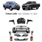 Custom Pick Up Car Front Bumper Grill Facelift Body Kit For Mitsubishi Triton 2012-2019 Upgrade To 2020