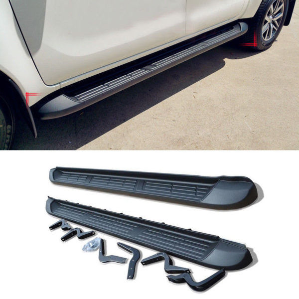 Auto Accessories Aluminum Side Step Running Board Black Color For Hilux Revo