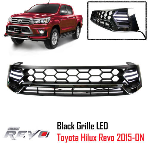 Black And White Front Car Front Grill For Toyota Hilux Revo 2015 - 2017