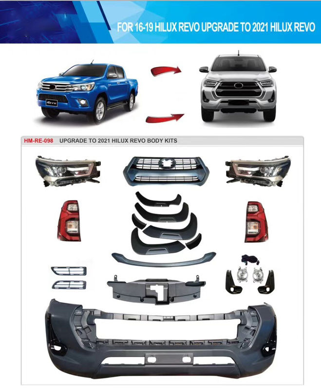 OEM Manufacturer Wholesale Nudge Bar Car Light ABS Plastic Facelift Body Kit for Toyota Hilux Revo Rocco 2021