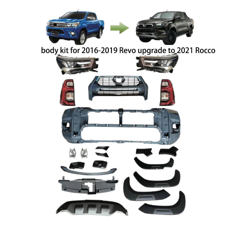 Toyota Hilux Rocco 2021 Car Body Kit Front Bumper Grill Facelift