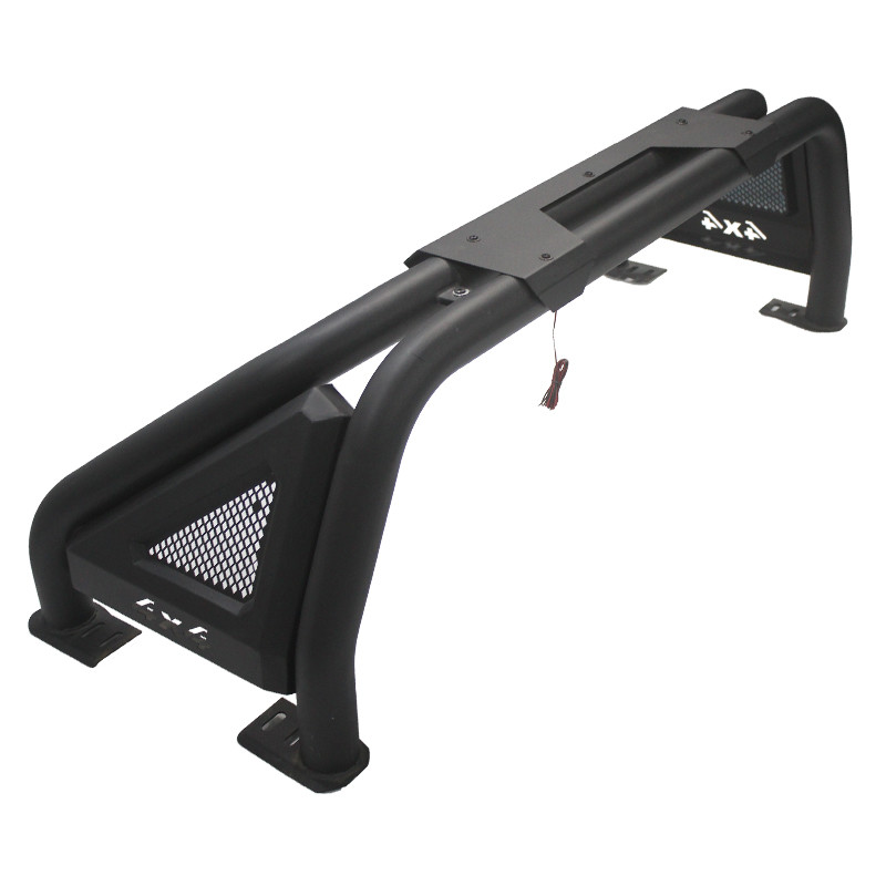 Powder Coating Toyota Hilux Roll Bar Matte Surface Steel With Brake LED Light