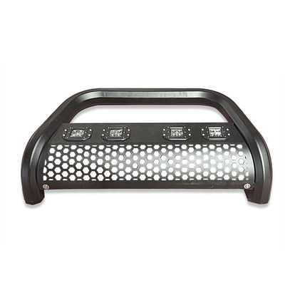 Dongsui 4x4 Auto Part Pickup Truck Stainless Steel Front Bumper Bull Bar With Strip Lights For Hilux Ranger D-max