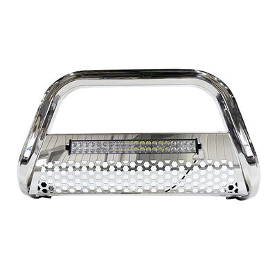 Dongsui 4x4 Auto Part Pickup Truck Stainless Steel Front Bumper Bull Bar With Strip Lights For Hilux Ranger D-max