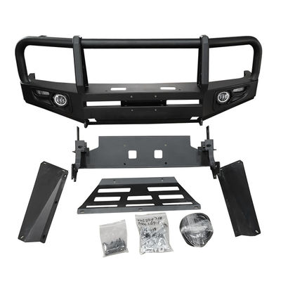 Off Road 4x4 Car Accessories Pickup Black Steel Front Bumper Bull Bar For Toyota LC76
