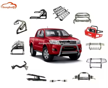 Dongsui Original Factory Sturdy Pickup Truck Front Bull Bar Bumper Deer Guards For Toyota Hilux Vigo Revo Rocco Nissan NP300 Navara Isuzu Mitsubishi Volkswagen Ford F150 Raptor Ranger
