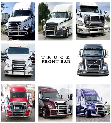 Dongsui Factory Tough North American Classic styled high quality Semi Truck Bumper Deer Guards For  Freightliner Cascadia Volvo International Prostar Kenworth  Peterbilt  Mack Pinnacle