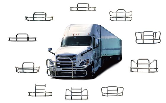 Dongsui Factory Classic Strong North American Factory Original Price New Styled Semi Truck Bumper Deer Guards For Freightliner Cascadia For Volvo International Prostar Kenworth Peterbilt Mack Pinnacle