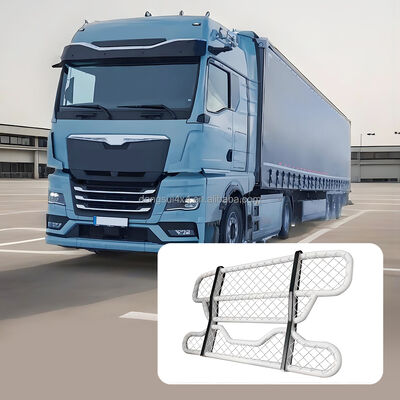 304 Stainless Steel Two-layer Round Tube Front Bumper Deer Guard with Customizable Dimensions for For Volvo Trucks