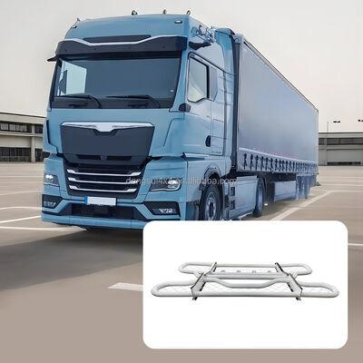 304 Stainless Steel Two-layer Round Tube Front Bumper Deer Guard with Customizable Dimensions for For Volvo Trucks