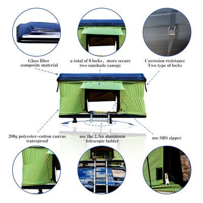 OEM Manufacturer Wholesale Aluminum Ladder 4 Person Camping Automatic Car Roof Tent Hardshell