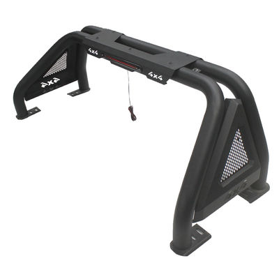 Powder Coating Toyota Hilux Roll Bar Matte Surface Steel With Brake LED Light