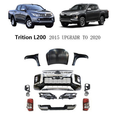 Custom Pick Up Car Front Bumper Grill Facelift Body Kit For Mitsubishi Triton 2012-2019 Upgrade To 2020