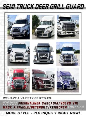 Dongsui Factory classic Tough North American factory original price New styled Semi Truck Bumper Deer Guards For  Freightliner Cascadia For Volvo International Prostar Kenworth  Peterbilt  Mack Pinnacle