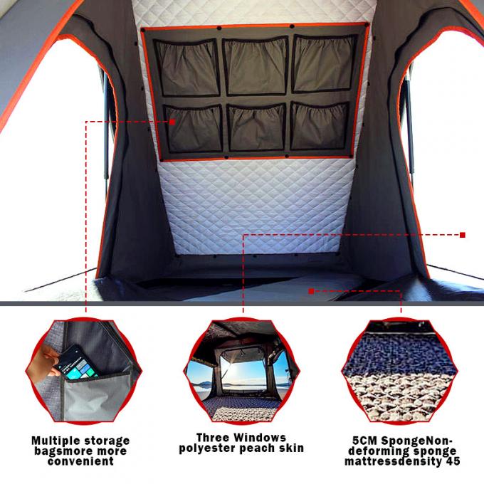 4x4 Car Camping Aluminium Hard Shell Triangle Rooftop Roof Top Tent ...